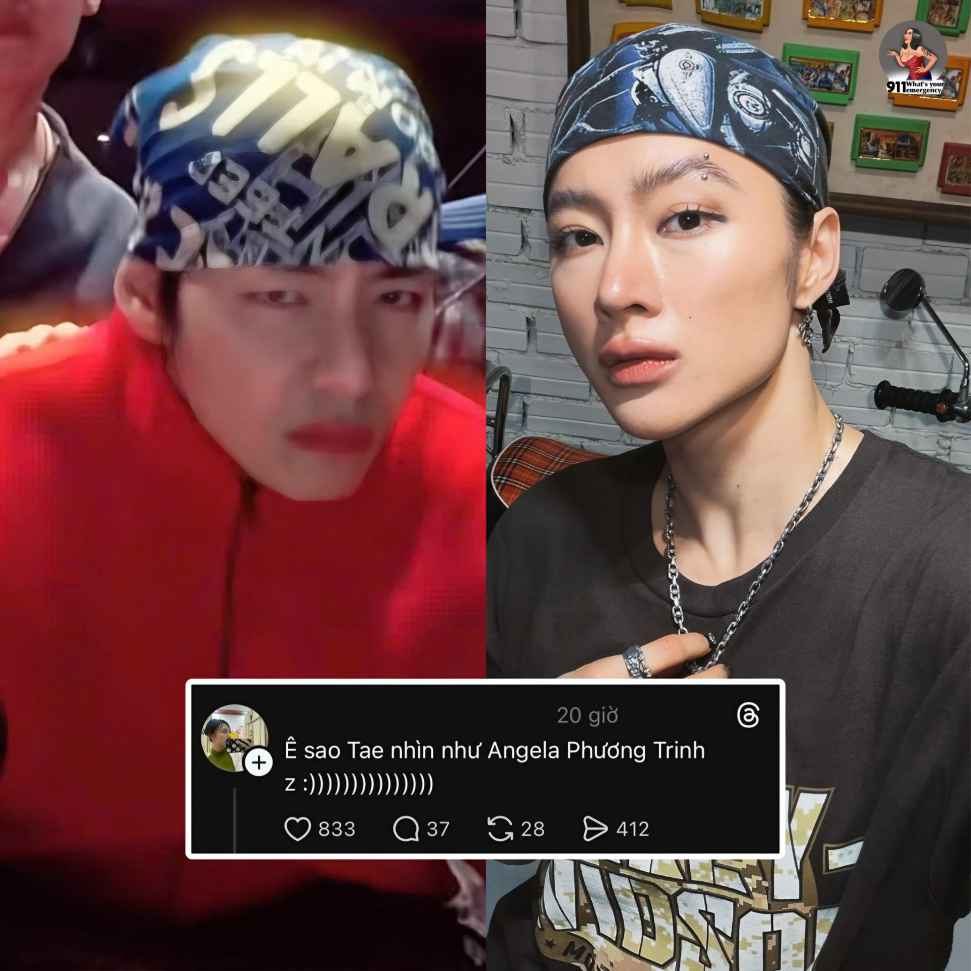 V (BTS) bị tố “copy” phong cách Angela Phương Trinh: Giống từ phụ kiện đến thần thái, fan nữ diễn viên phản ứng gay gắt!