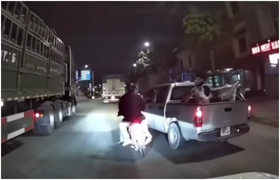 Rõ cờ nhíp ghi lại khoảnh khắc xe máy chở theo tr:ẻ nhỏ bị xe bá:n tải é:p ngã, suýt bị xe tải cá:n qua: Bức xúc thật sự