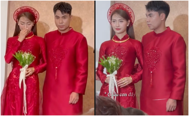 MC Huyền Trang khóc nức nở trong ngày cưới Đức Huy: “Nghẹn ngào nhắc về chiếc áo vest của người bố đã khuất”