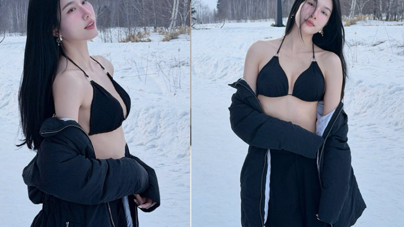 Á hậu diện nội y giữa trời tuyết trắng gây tranh cãi: Dân mạng bàn tán gay gắt, cho rằng là giảng viên đại học mà ăn mặc như vậy thì dạy sinh viên thế nào?