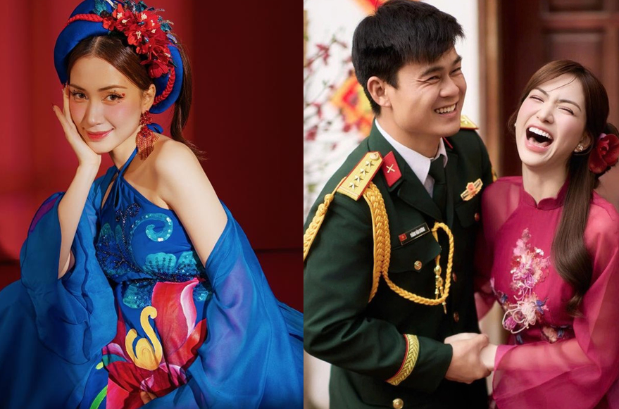 Rộ clip Hòa Minzy che bụng bầu bé thứ 2, sau 1 năm nên duyên với chồng Đại úy ở Sao Nhập Ngũ: Thế này mà bảo không có thêm con ai tin?