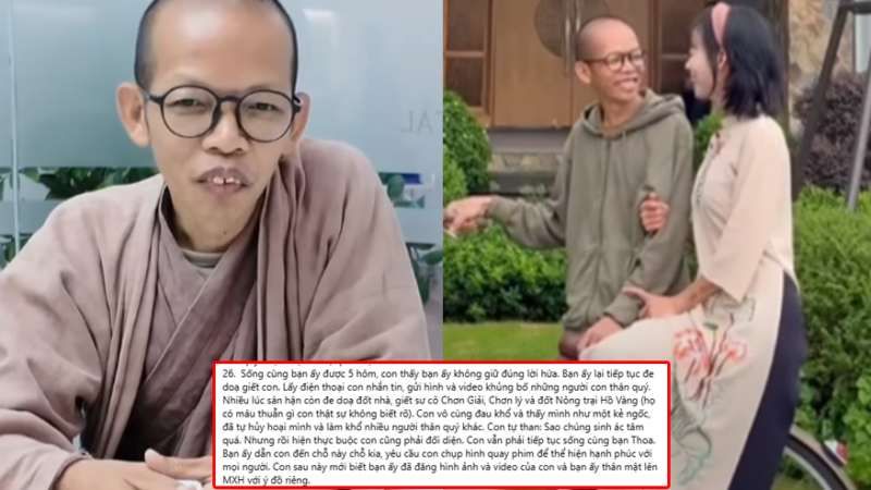 Khầy Thích Nhuận Đạt lần đầu thừa nhận có “kết nối thể xác” với Tym, nhưng kiên quyết phủ nhận chuyện ngủ với các sư cô: “Tôi không làm nhưng vẫn bị Tym ép phải nói là có”