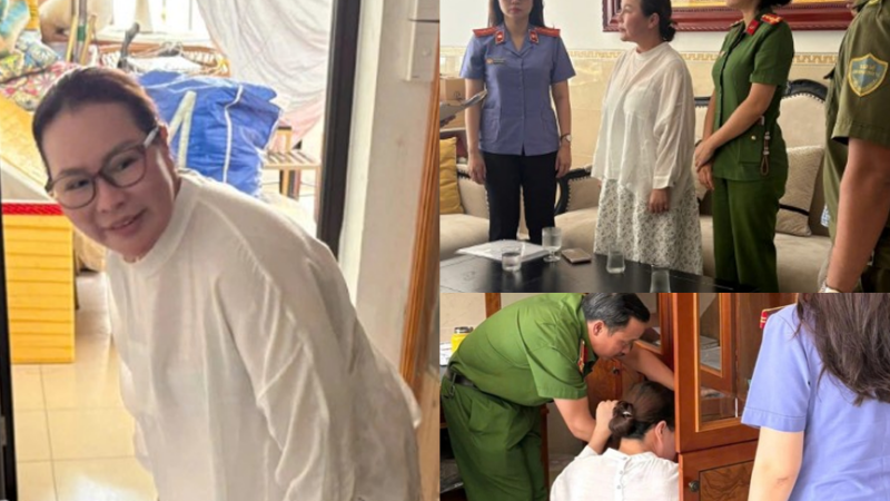 Khoảnh khắc gây chú ý: Nụ cười đầy bí ẩn của vợ cố NS Quý Bình khi bị khám xét khiến dư luận đặt dấu hỏi