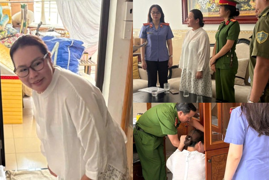 Khoảnh khắc gây chú ý: Nụ cười đầy bí ẩn của vợ cố NS Quý Bình khi bị khám xét khiến dư luận đặt dấu hỏi