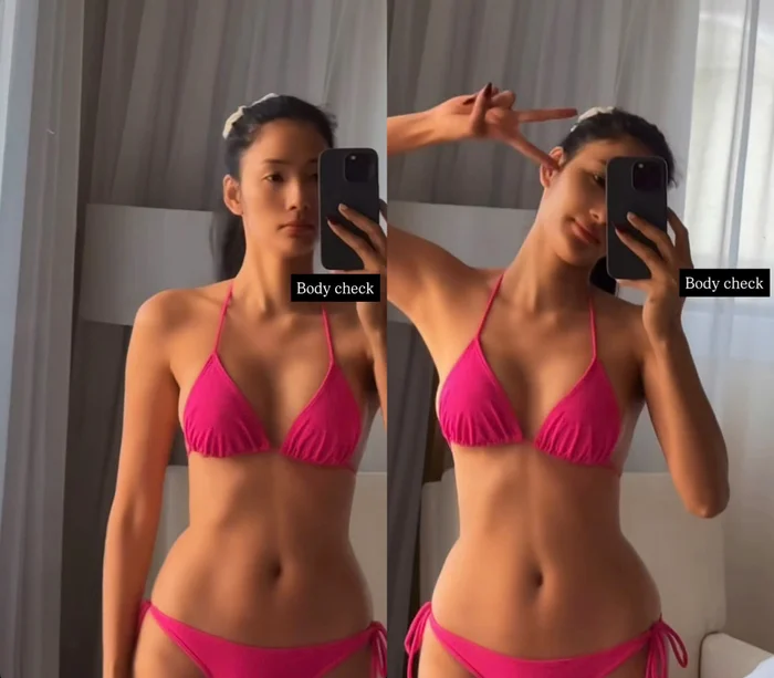 Body ‘nét căng’ của Hoàng Thùy trong bikini bé xíu: Vóc dáng này chắc chắn đậu casting Victoria’s Secret!